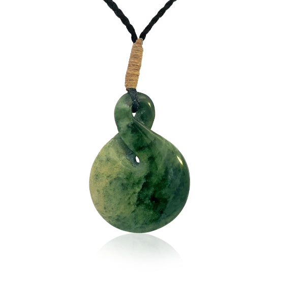 NZ pounamu greenstone pikorua or twist necklace