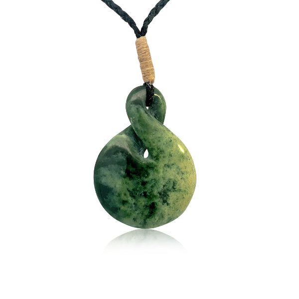 NZ pounamu greenstone pikorua or twist necklace