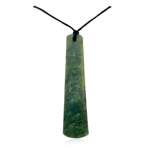 NZ pounamu greenstone freeform drop necklace