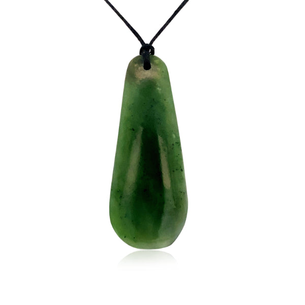 NZ Greenstone/Pounamu freeform Drp - 45mm