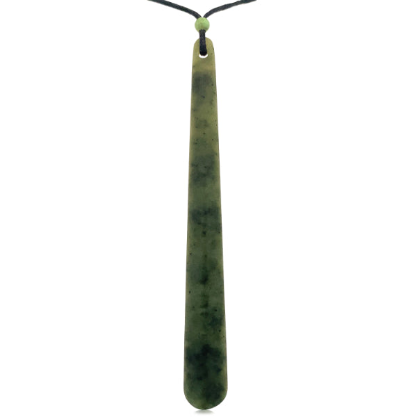 NZ pounamu geenstone pole drop necklace