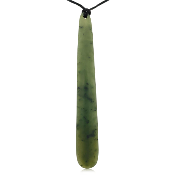 NZ pounamu geenstone pole drop necklace