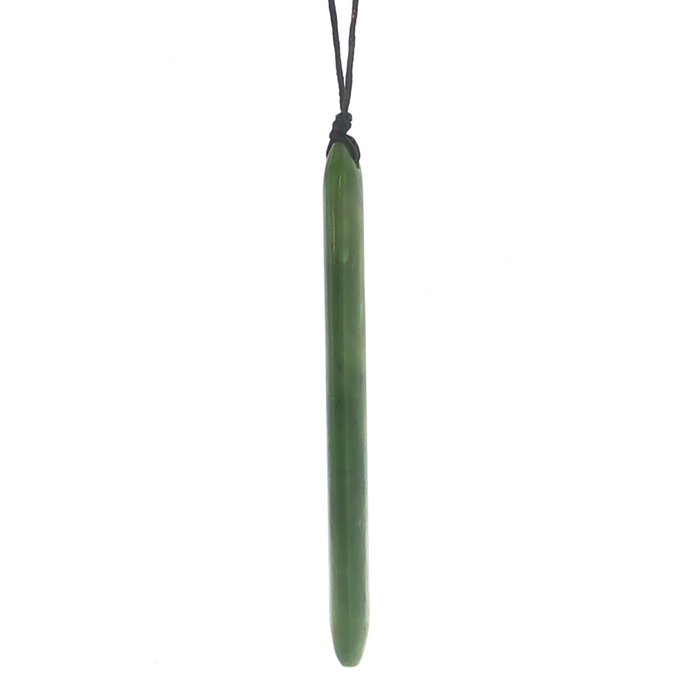 NZ pounamu greenstone pole drop necklace