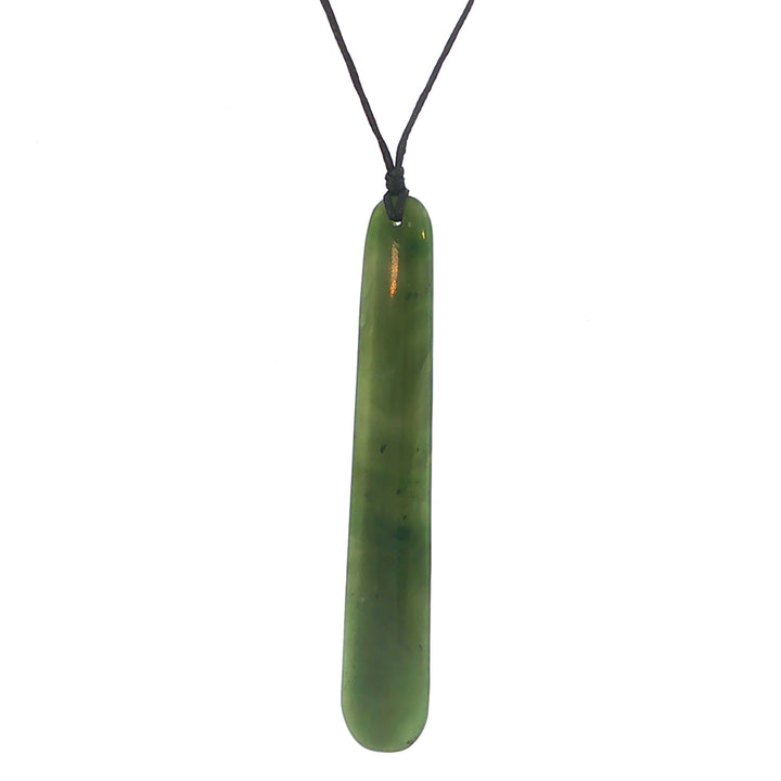NZ pounamu greenstone pole drop necklace