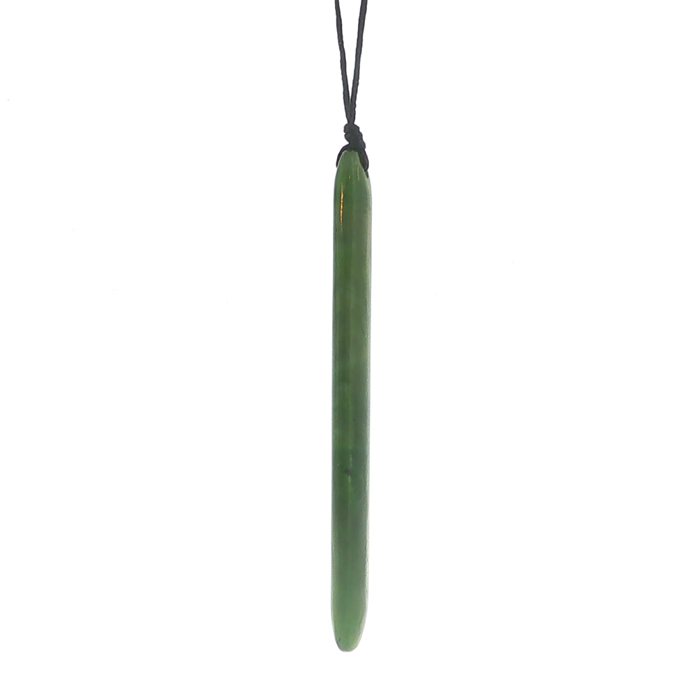 NZ pounamu greenstone pole drop necklace