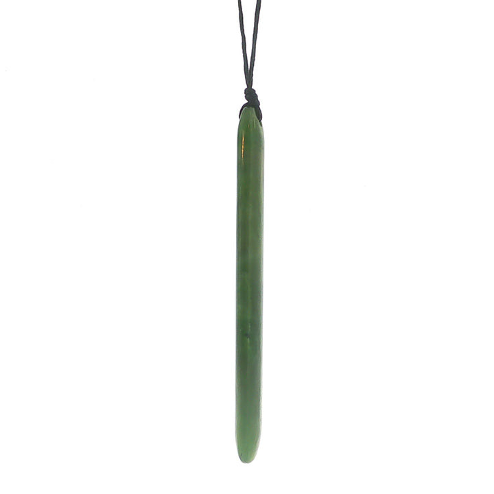 NZ pounamu greenstone pole drop necklace