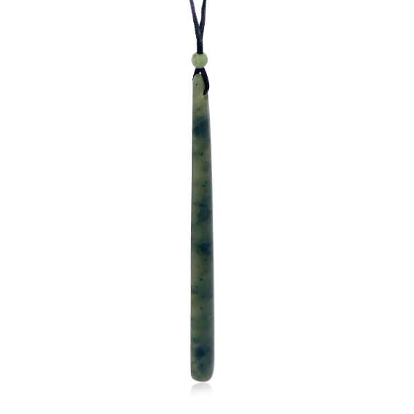 NZ pounamu greenstone pole drop necklace