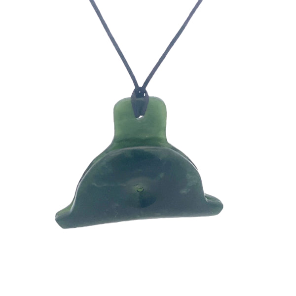 NZ pounamu greenstone dog whistle - dark colour