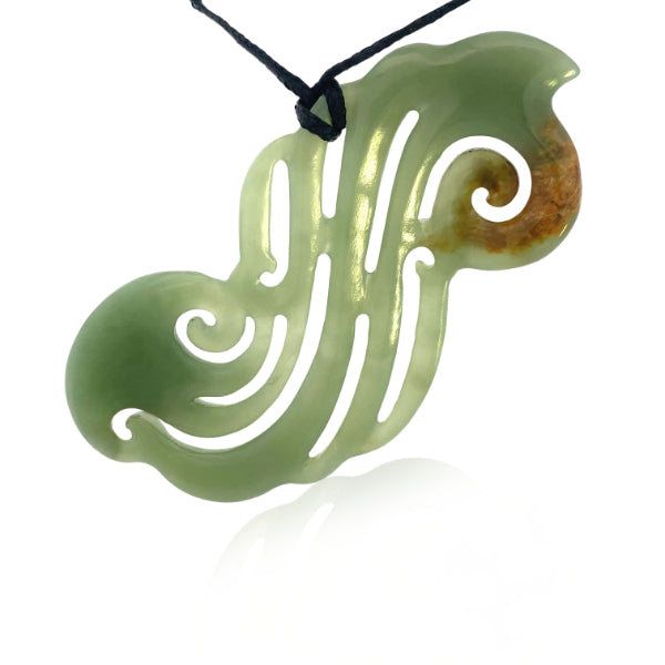 NZ pounamu greenstone hammerhead or mangopare necklace