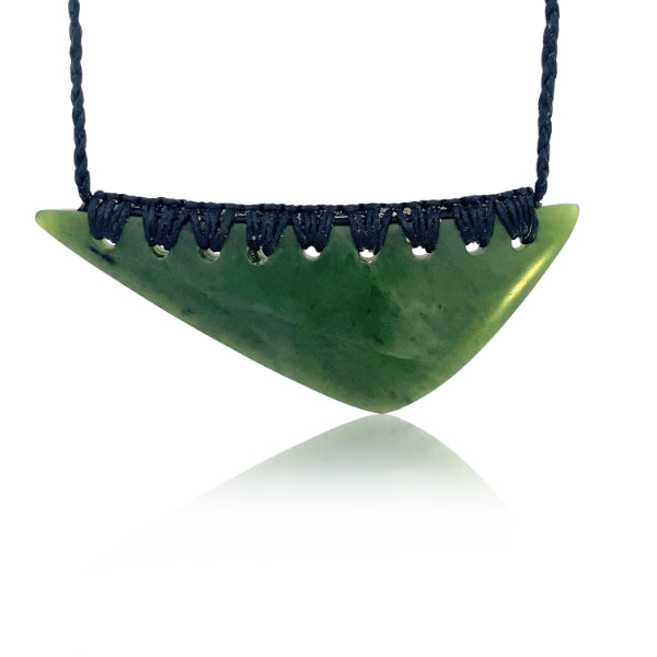 NZ pounamu greenstone bound triangle breastplate
