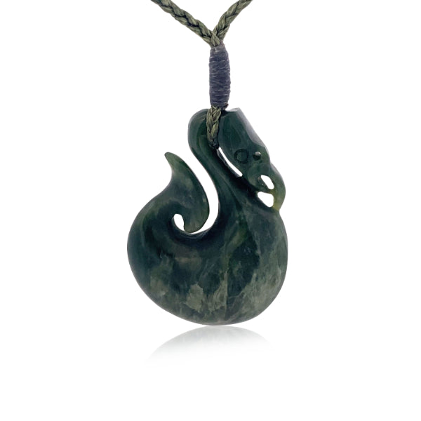NZ pounamu greenstone manaia hei matau necklace