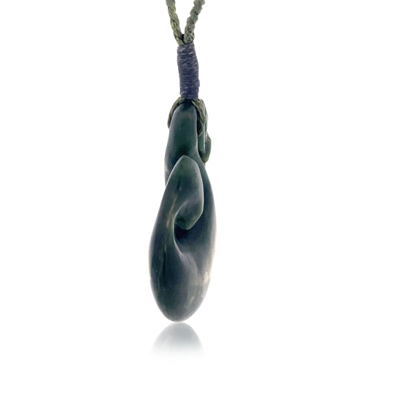 NZ pounamu greenstone manaia hei matau necklace