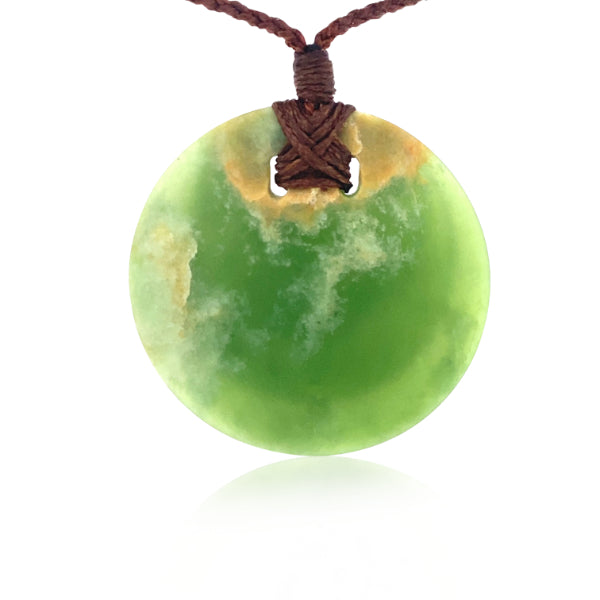 NZ pounamu greenstone circle within circles necklace
