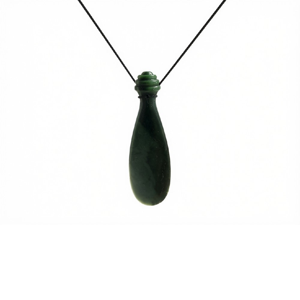 NZ pounamu greenstone mere on slider cord