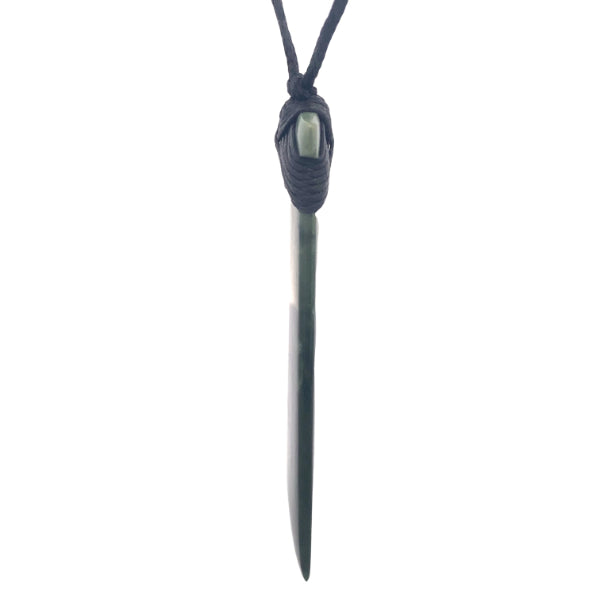 NZ pounamu greenstone toki necklace