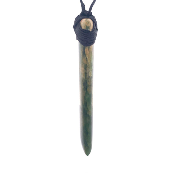 NZ pounamu greenstone toki drop necklace