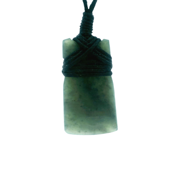 NZ pounamu greenstone toki on slider cord