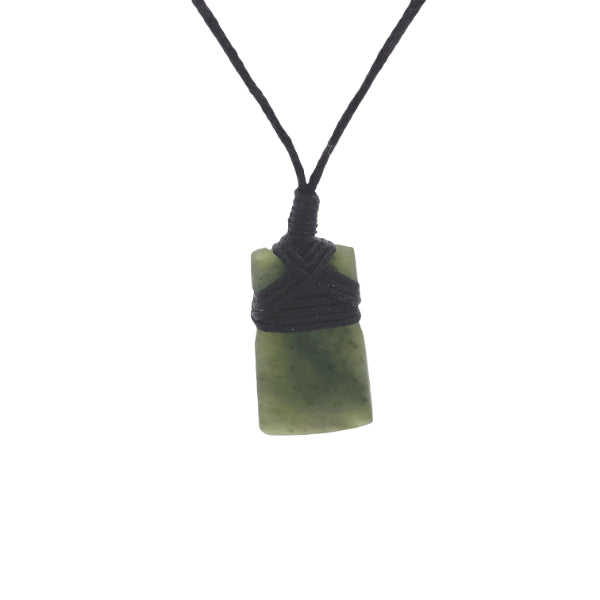 NZ pounamu greenstone toki on slider cord