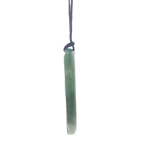 NZ pounamu greenstone circle with koru necklace