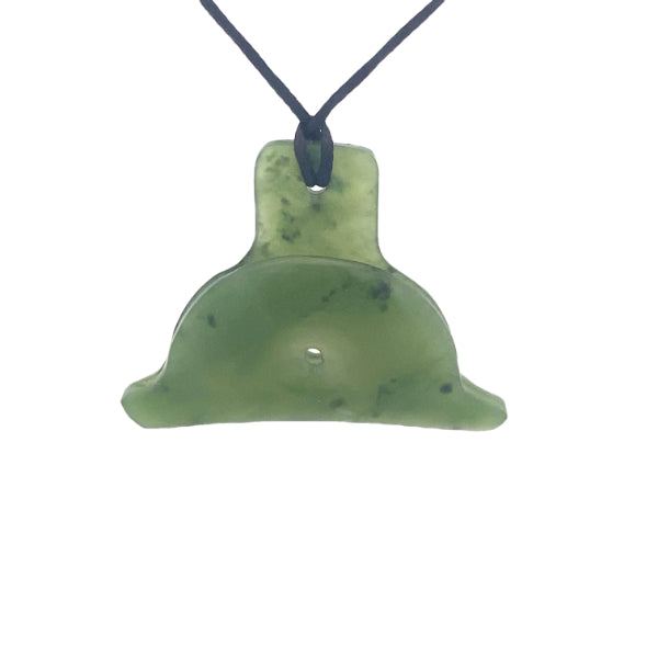 NZ pounamu greenstone dog whistle - light colour