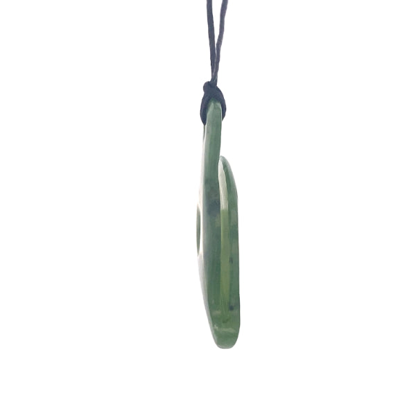 NZ pounamu greenstone dog whistle - light colour