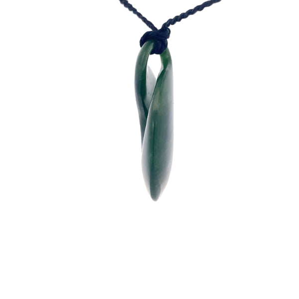 NZ pounamu greenstone round twist on slider cord