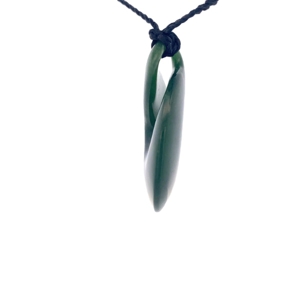 NZ pounamu greenstone round twist on slider cord