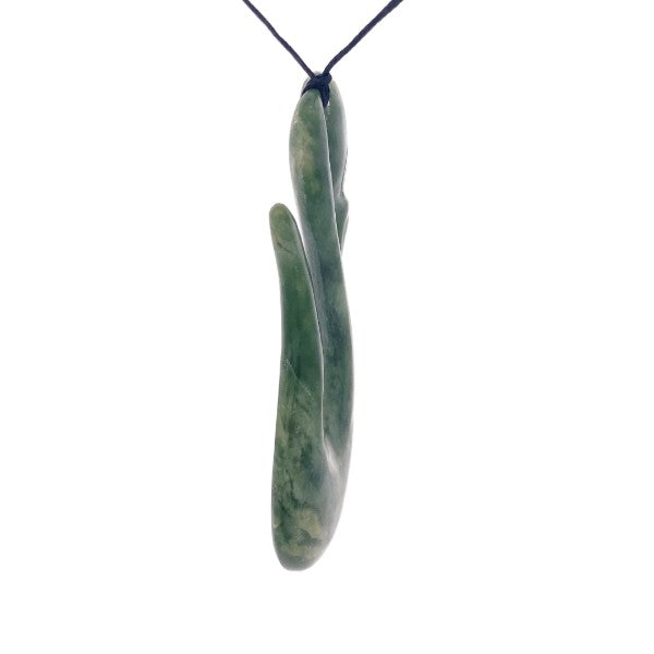 NZ pounamu greenstone manaia on slider cord