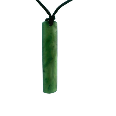 NZ pounamu greenstone drop on slider cord