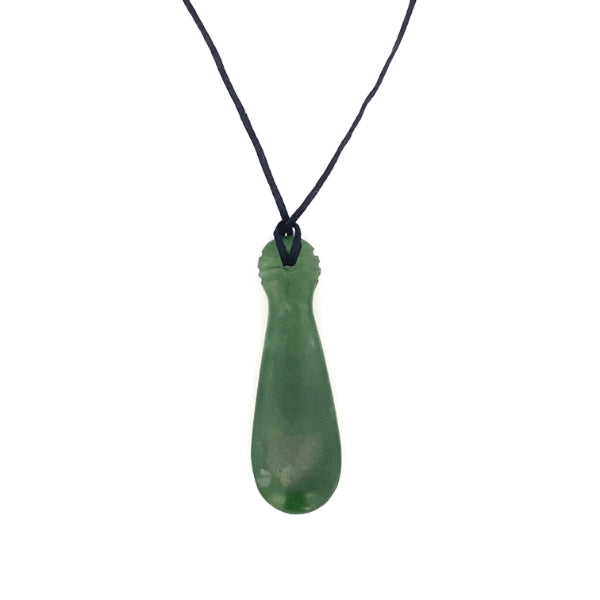NZ pounamu greenstone mere necklace - small