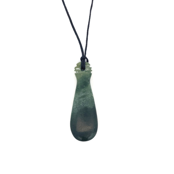 NZ pounamu greenstone mere necklace - small
