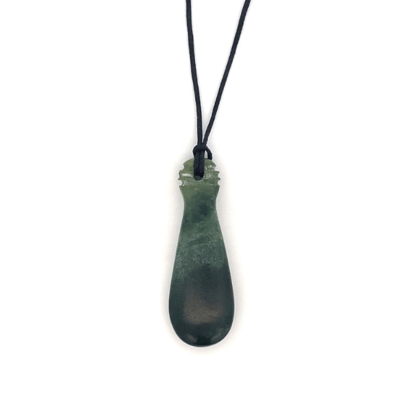 NZ pounamu greenstone mere necklace - small