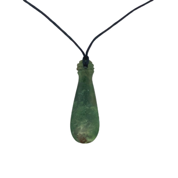 NZ pounamu greenstone mere necklace - small