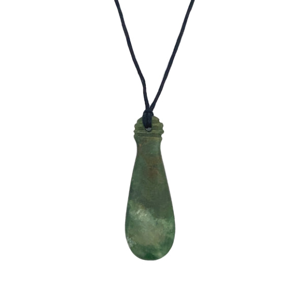 NZ pounamu greenstone mere necklace - small
