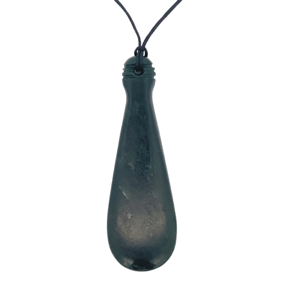 NZ pounamu greenstone mere necklace - medium