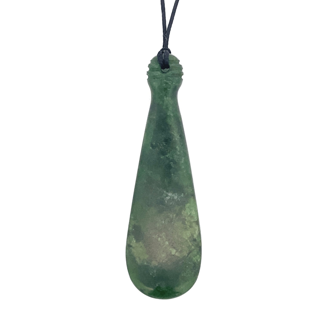 NZ pounamu greenstone mere necklace - medium