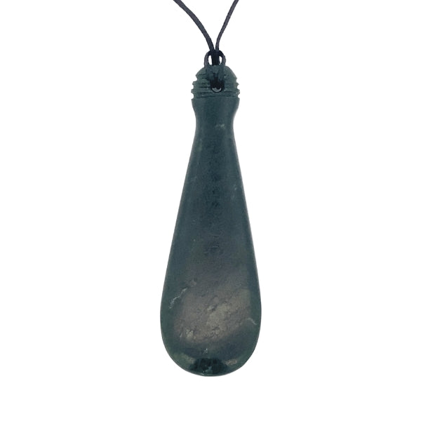 NZ pounamu greenstone mere necklace - medium