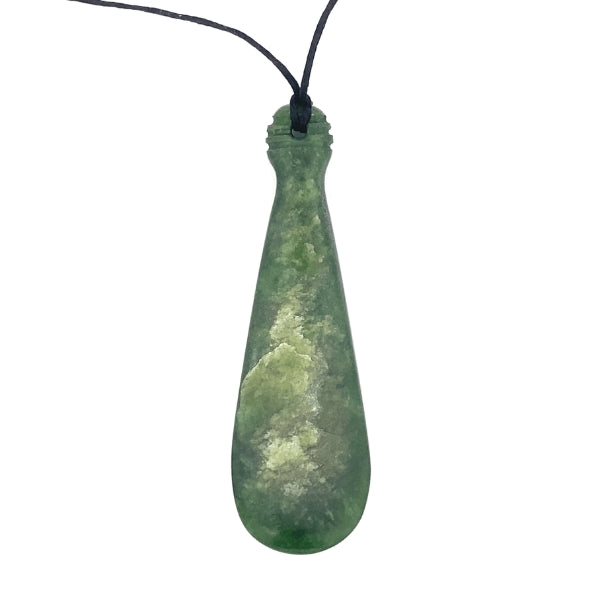 NZ pounamu greenstone mere necklace - medium