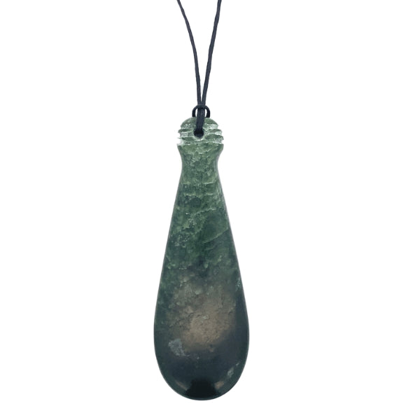 NZ pounamu greenstone mere necklace - large