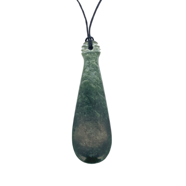 NZ pounamu greenstone mere necklace - large