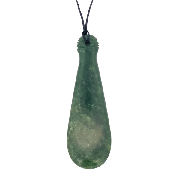 NZ pounamu greenstone mere necklace - large