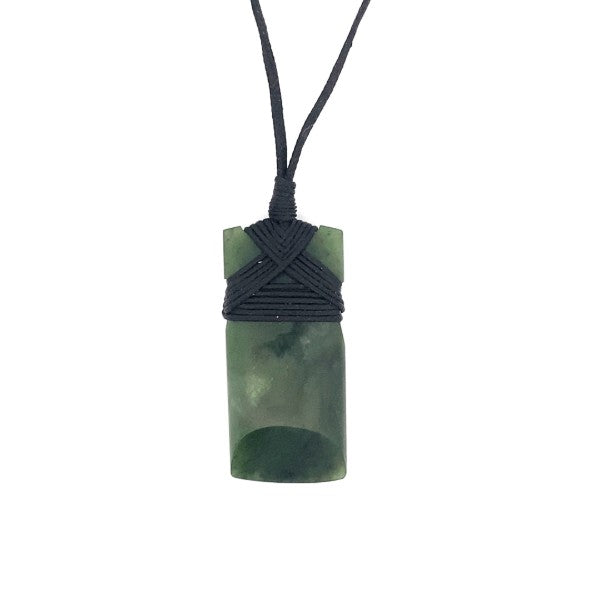 NZ pounamu greenstone bound toki necklace