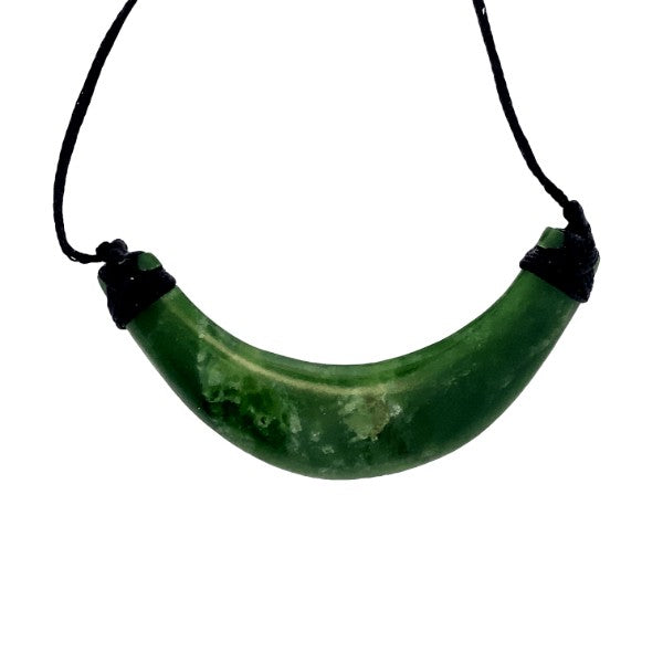 NZ pounamu greenstone breastplate necklace on slider cord