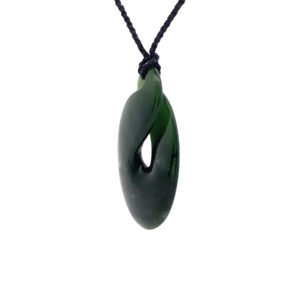 NZ pounamu greenstone single twist necklace by Jayme Anderson