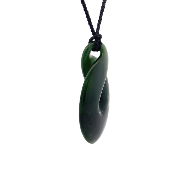 NZ pounamu greenstone single twist necklace by Jayme Anderson