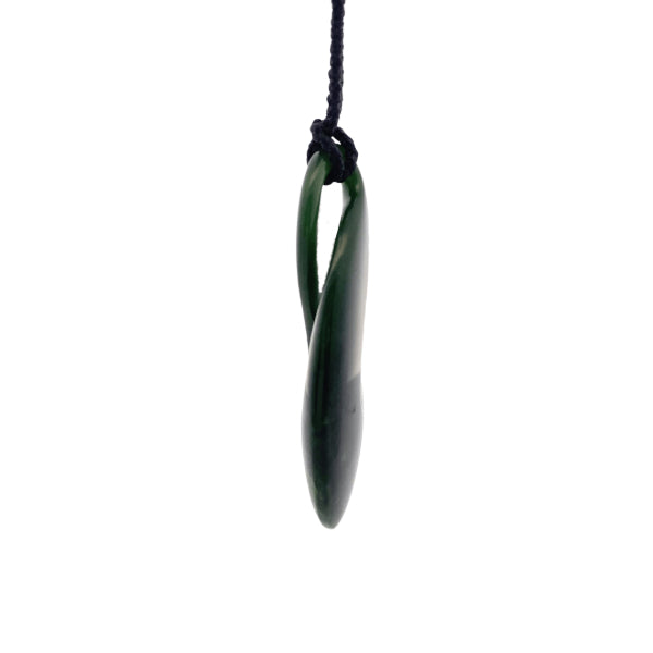 NZ pounamu greenstone single twist necklace by Jayme Anderson