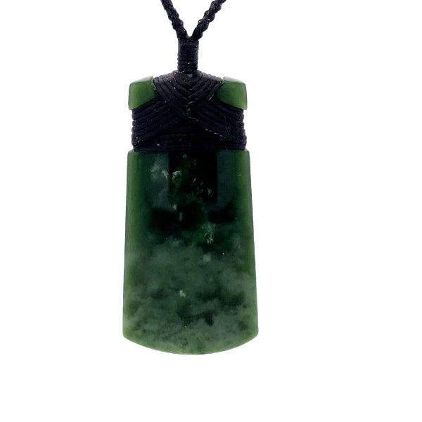 NZ pounamu greenstone toki necklace by Jayme Anderson