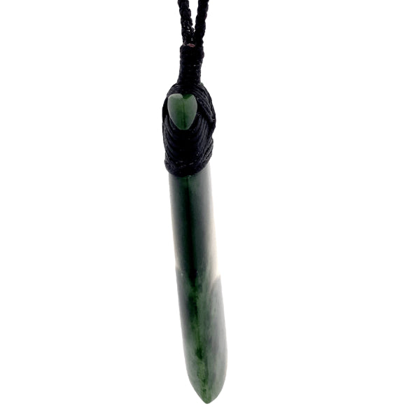 NZ pounamu greenstone toki necklace by Jayme Anderson