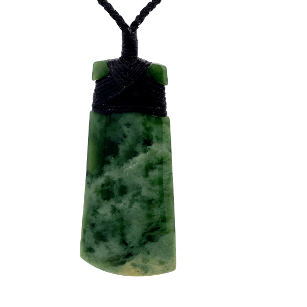 NZ pounamu greenstone toki necklace by Jayme Anderson