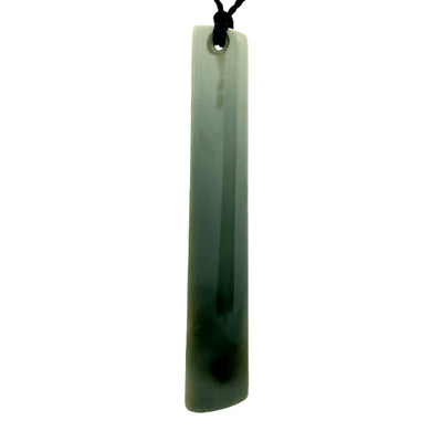 NZ pounamu greenstone drop with graduating colour by Jayme Anderson
